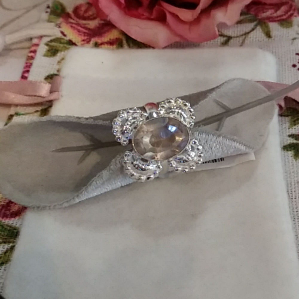 SS Morganite Gemstone Ring